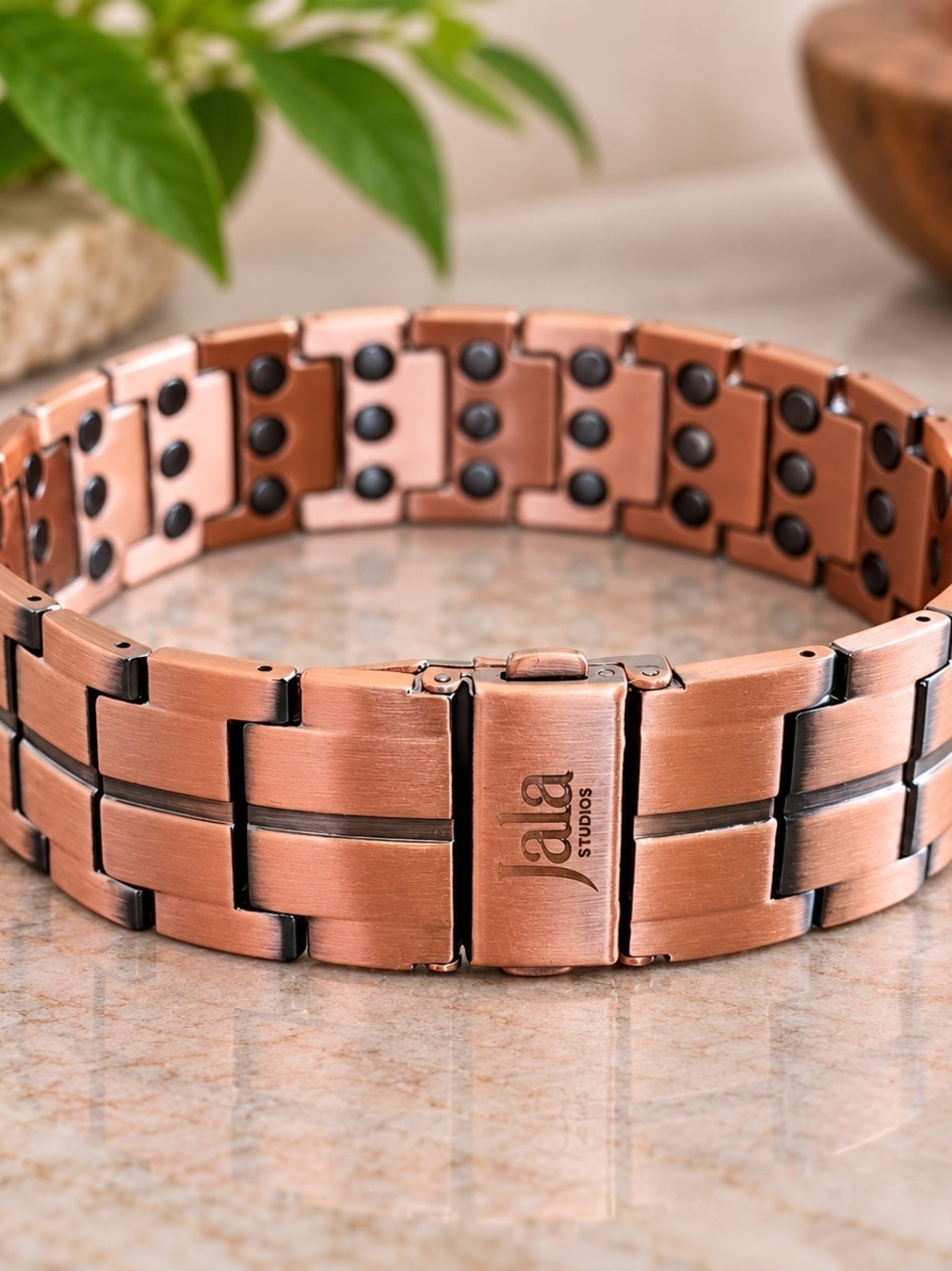 Genuine JalaStudios Pure Copper Magnetic Bracelet 60 Magnets Heavyweight 21mm